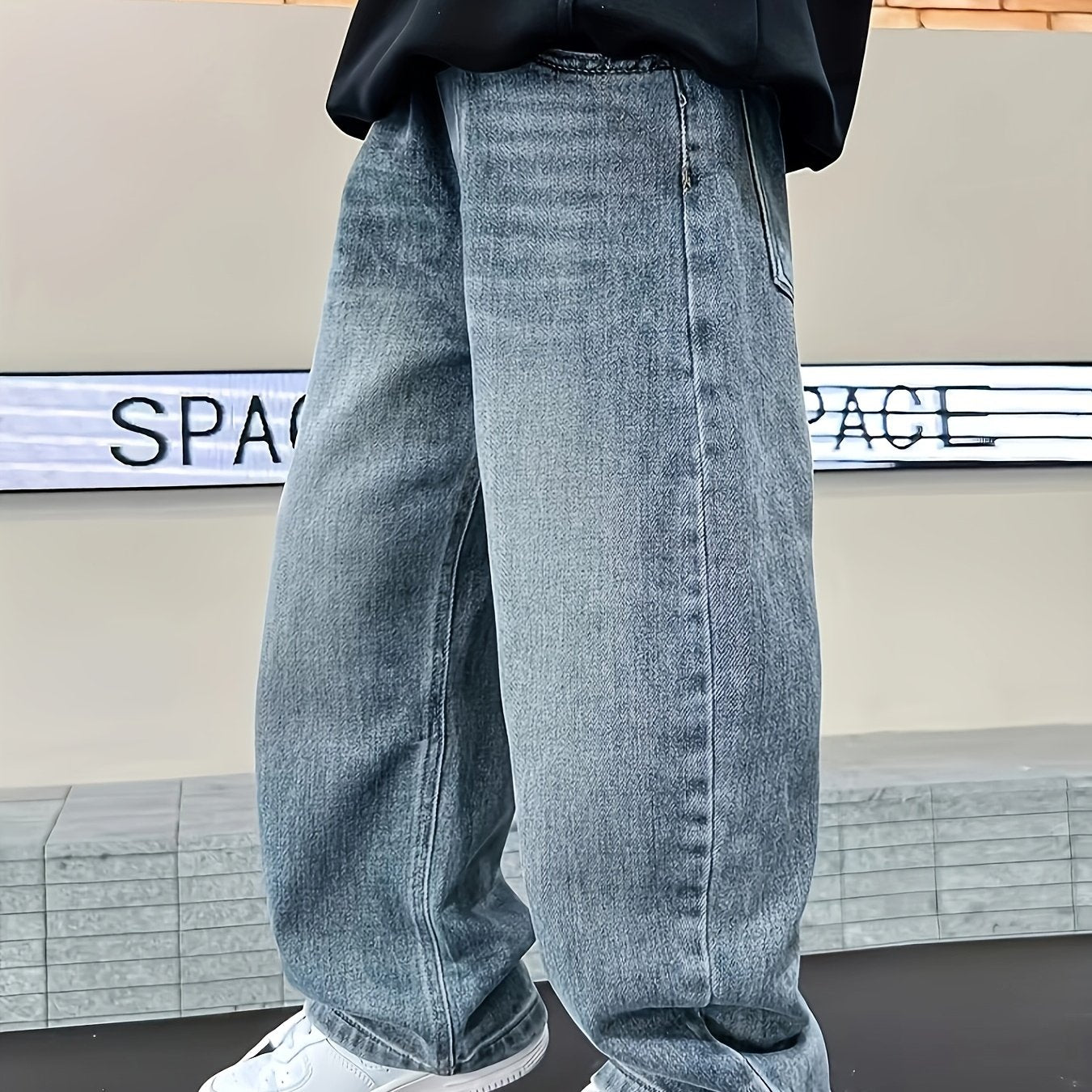 Boys' Casual Stretch Denim Jeans | Loose Fit, Elastic Waist, All-Season Comfort, Pocket Details, Ideal for Weekend Casual and Holidays