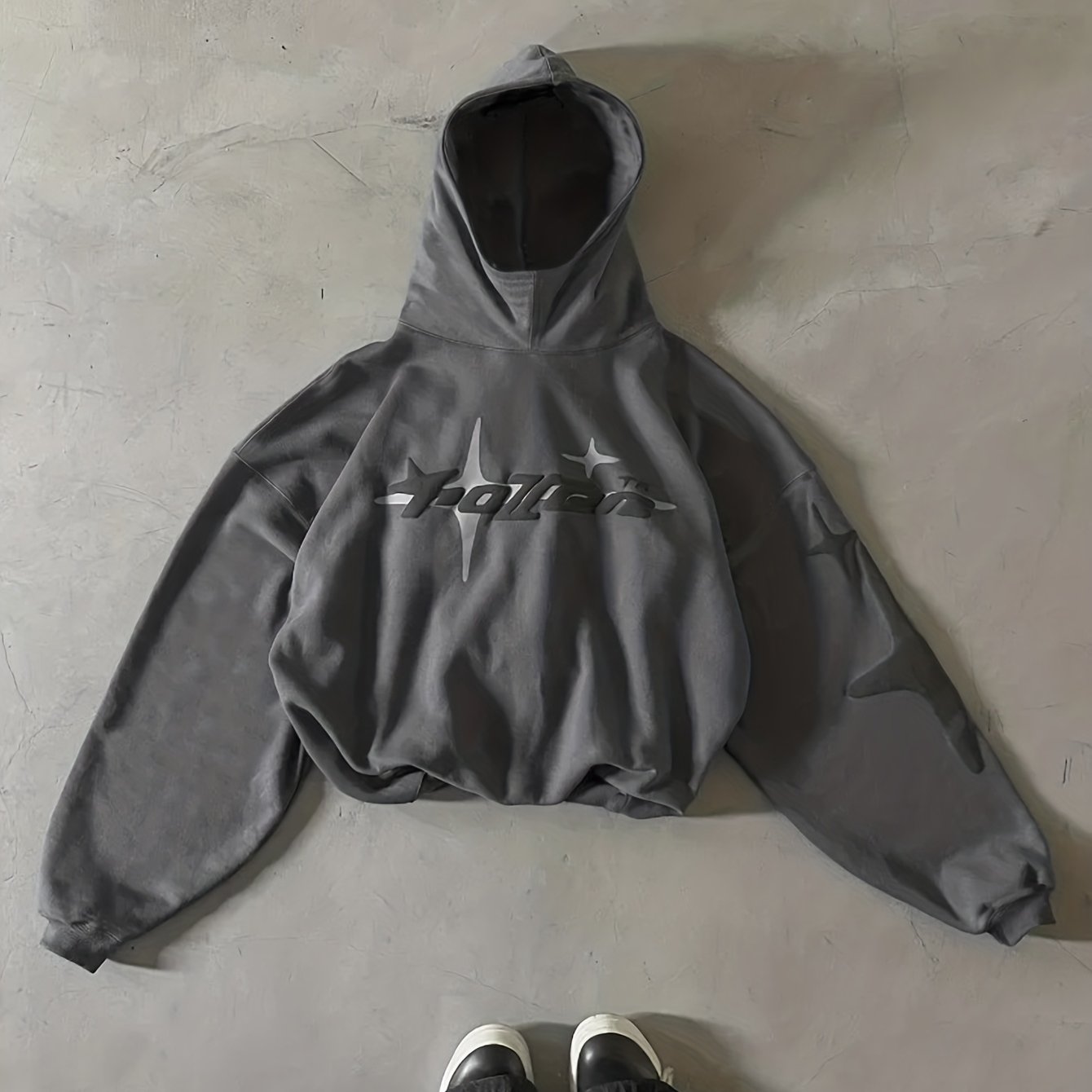 Y2K Hoodie with Graphic Print Harajuku Hip-Hop Casual Sweatshirt, New Vintage Loose Fit Unisex Streetwear, Letter Print Long Sleeve Fashion Jacket Hooded Sweatshirt