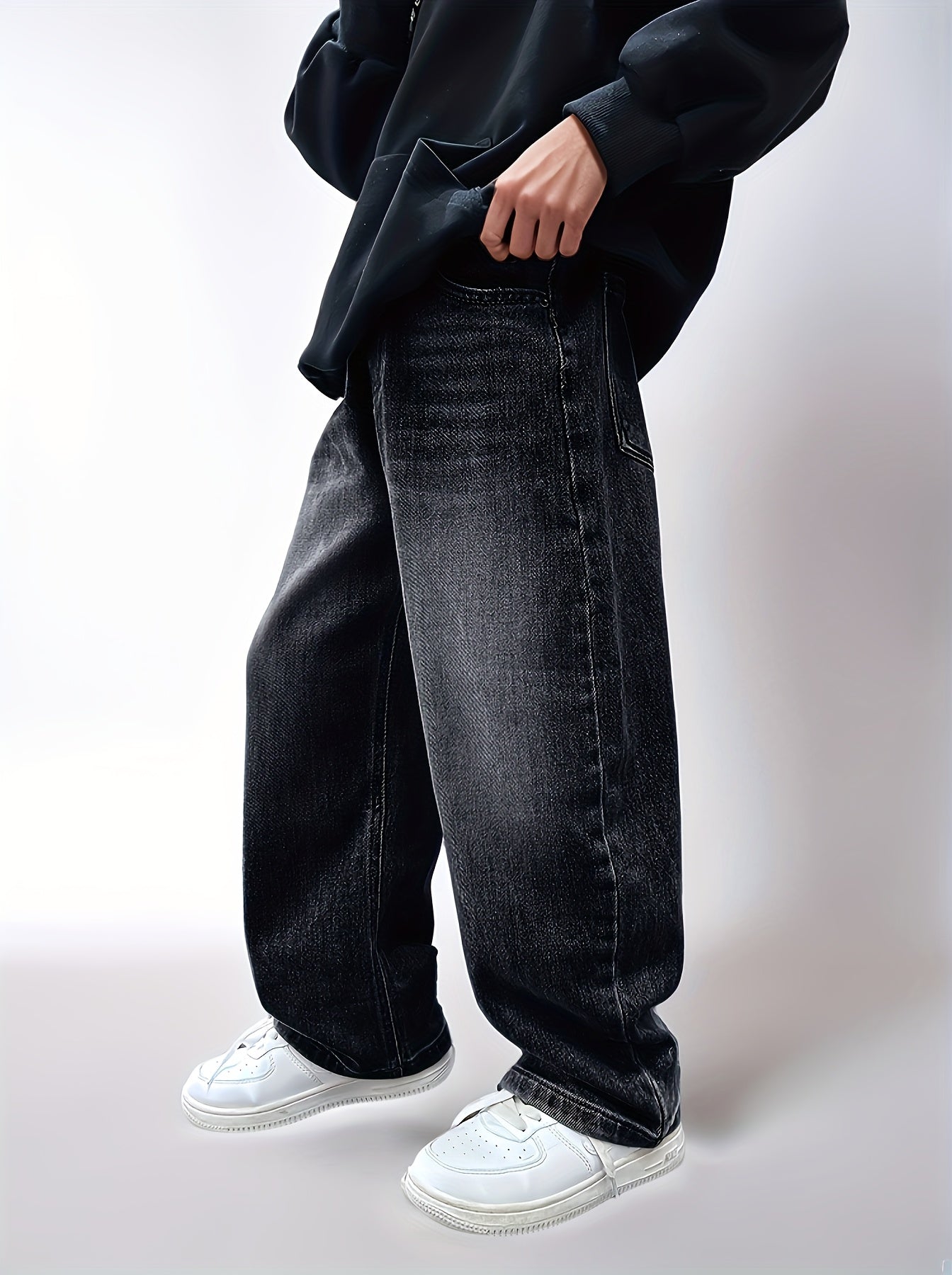 Boys' Casual Stretch Denim Jeans | Loose Fit, Elastic Waist, All-Season Comfort, Pocket Details, Ideal for Weekend Casual and Holidays