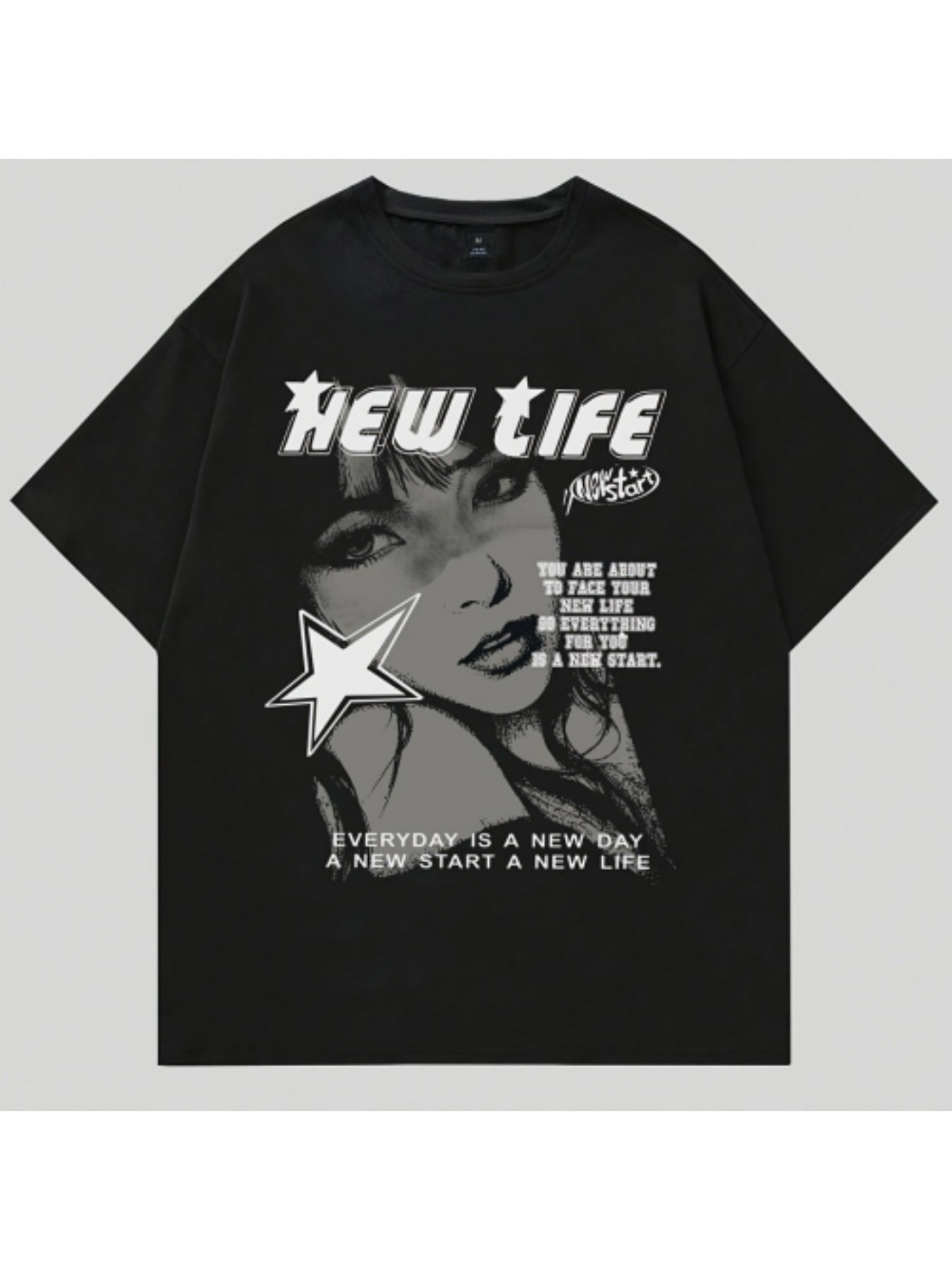 Belleza Impresa, Camiseta de manga corta con cuello redondo para hombre, estilo sencillo, camiseta de ajuste regular a la moda, top casual cómodo y transpirable para primavera, verano, vacaciones, ocio, ropa de hombre como r