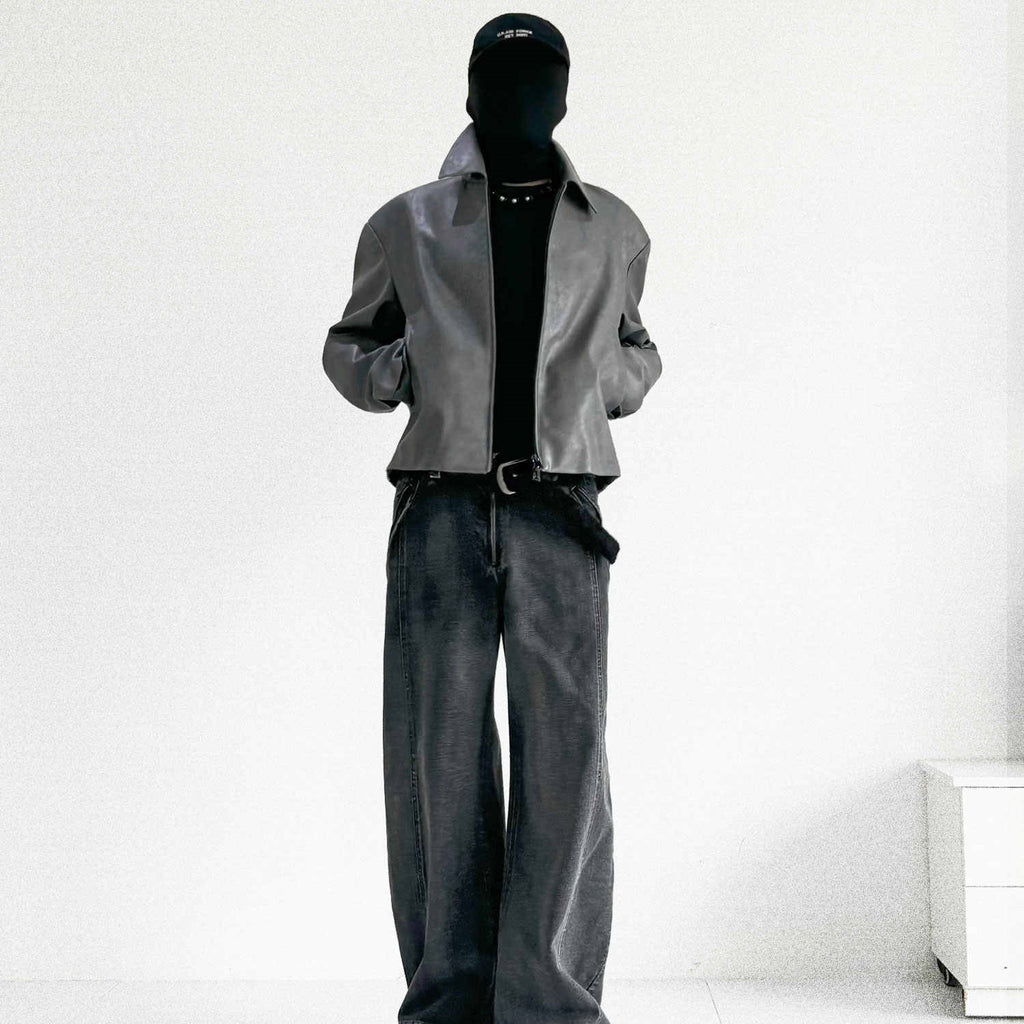 Black Baggy Rigid Jeans