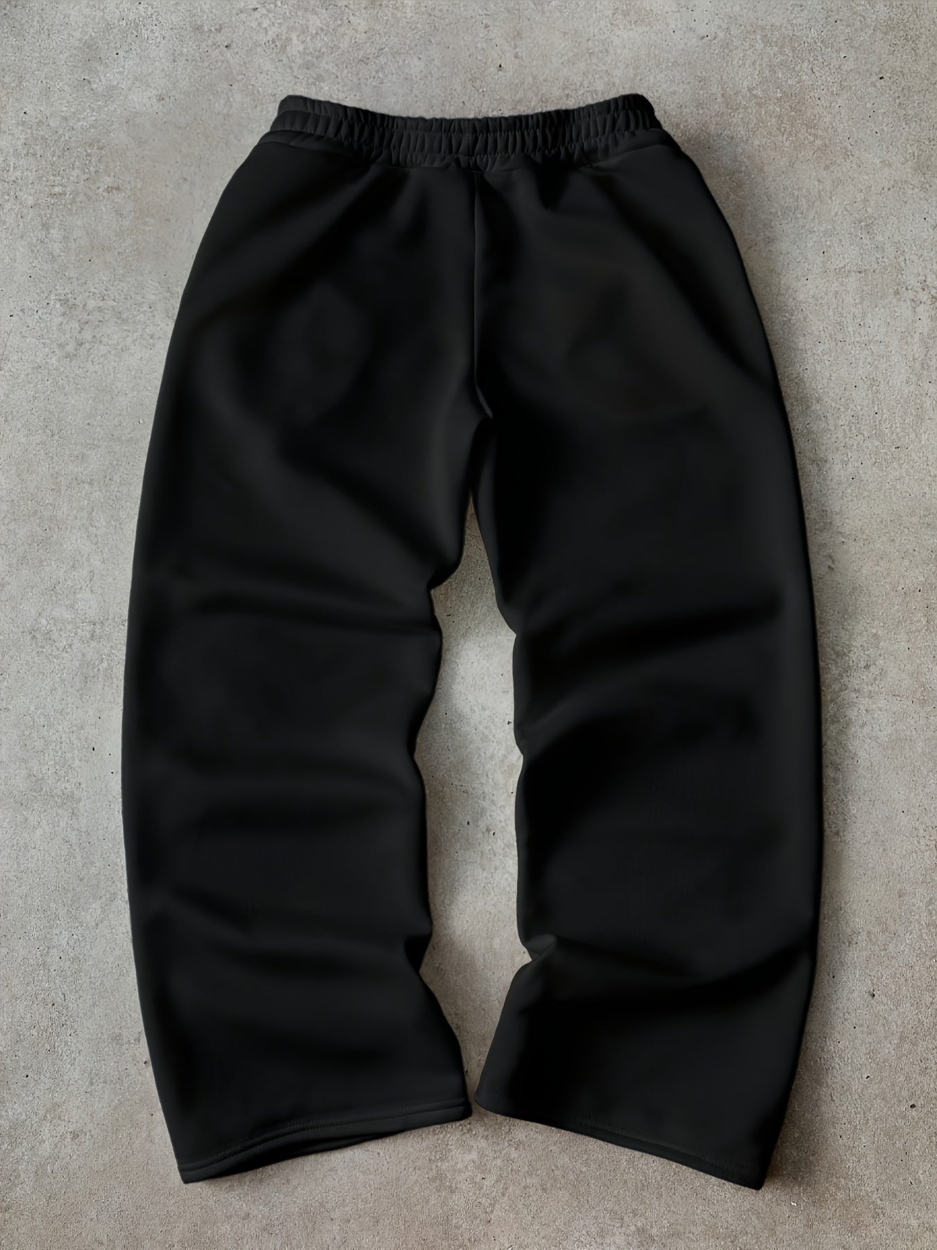 Men's Loose-Fit Straight-Leg Casual Pants with Towel-Print (Solid Color) - All-Season Comfortable Trousers Suitable for Outdoor, Parties, Vacation - Gift for Boyfriend - Hand Washable Loose Bereau Pants