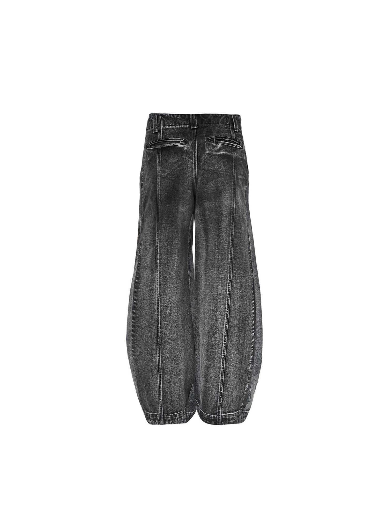 Black Baggy Rigid Jeans