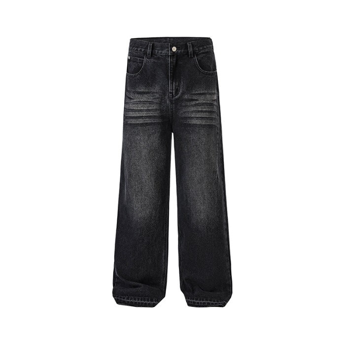 Black Baggy Rigid Jeans
