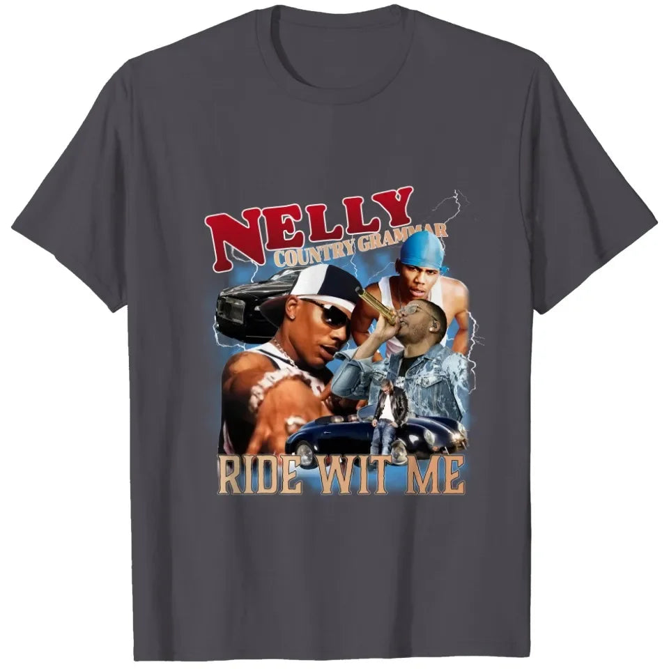 Nelly 90s Vintage Nellyville Rapper Graphic Cotton T-shirt Unisex Men Women Hip Hop Short Sleeve Classic Tee Fans Essentials