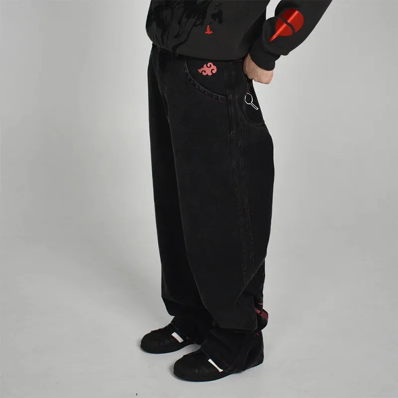 Y2K Baggy jeans Anime patterns Harajuku Denim Pants Hip Hop streetwear vintage low rise jeans Casual aesthetic wide leg jeans