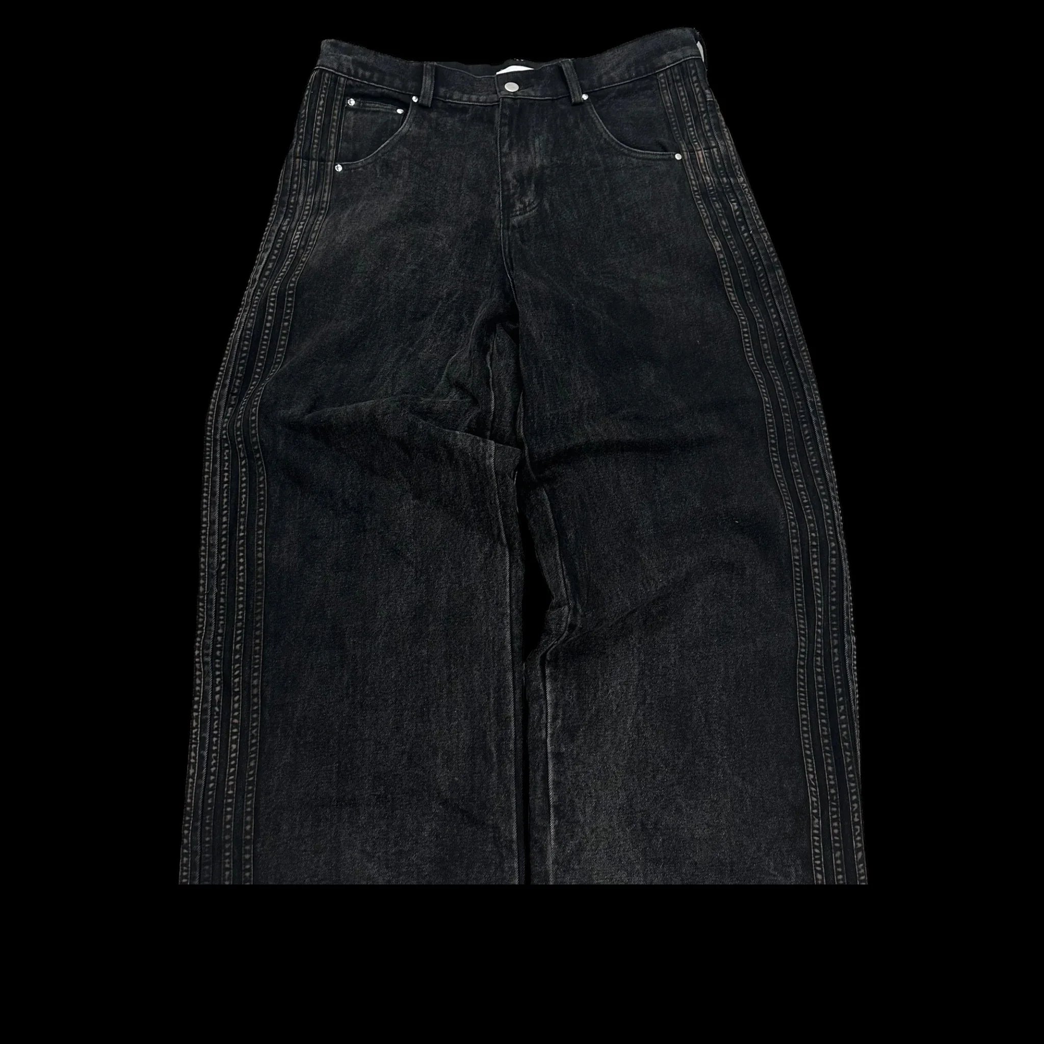 Y2K Baggy Jeans Harajuku vintage Striped Embroidered high quality Sweatpants men women Hip Hop Casual wide leg jeans streetwear