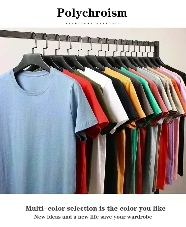 Korean Version of Summer Thin New Simple Printing Crew Neck Short-sleeved T-shirt Men and Women High-quality Versatile Top