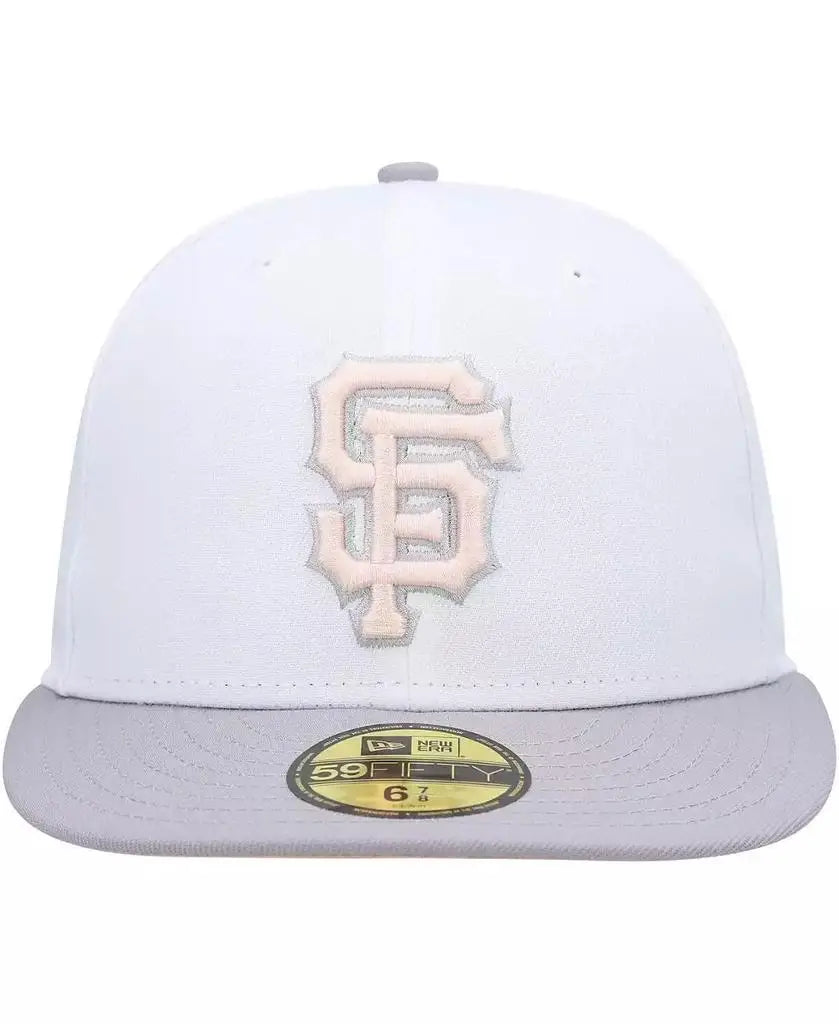 New Era | Men's White, Gray San Francisco Giants 2002 World Series Side Patch Undervisor 59FIFTY Fitted Hat