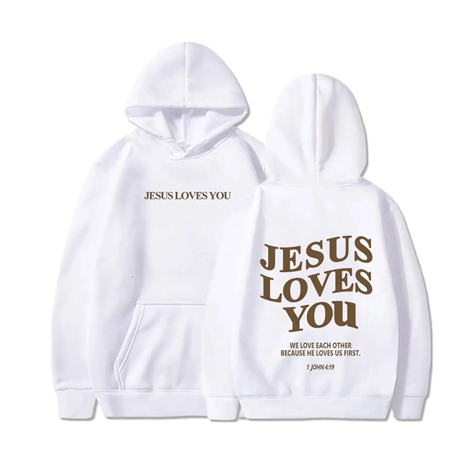 Jesus Loves You Oversized Graphic Hoodie Women Hip Hop Vintage Hooded Sweatshirts Pullover Tops For Women Trendy Aesthetic Top