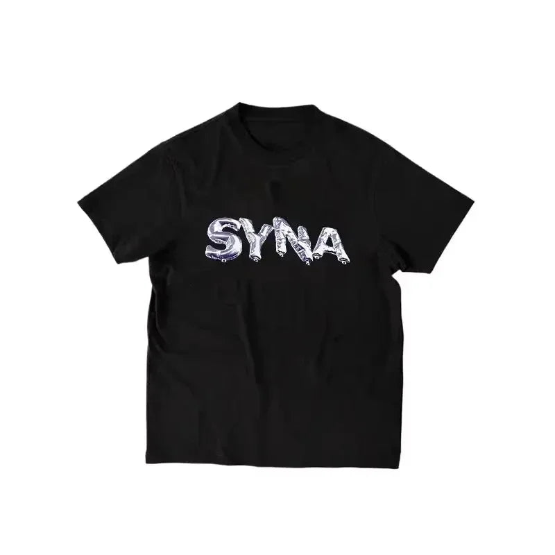 2025 Streetwear Y2K SYNA Fun Halloween World Scream T Shirts Men Women Hip Hop Printed Tees Gothic Short Sleeves O Neck Top