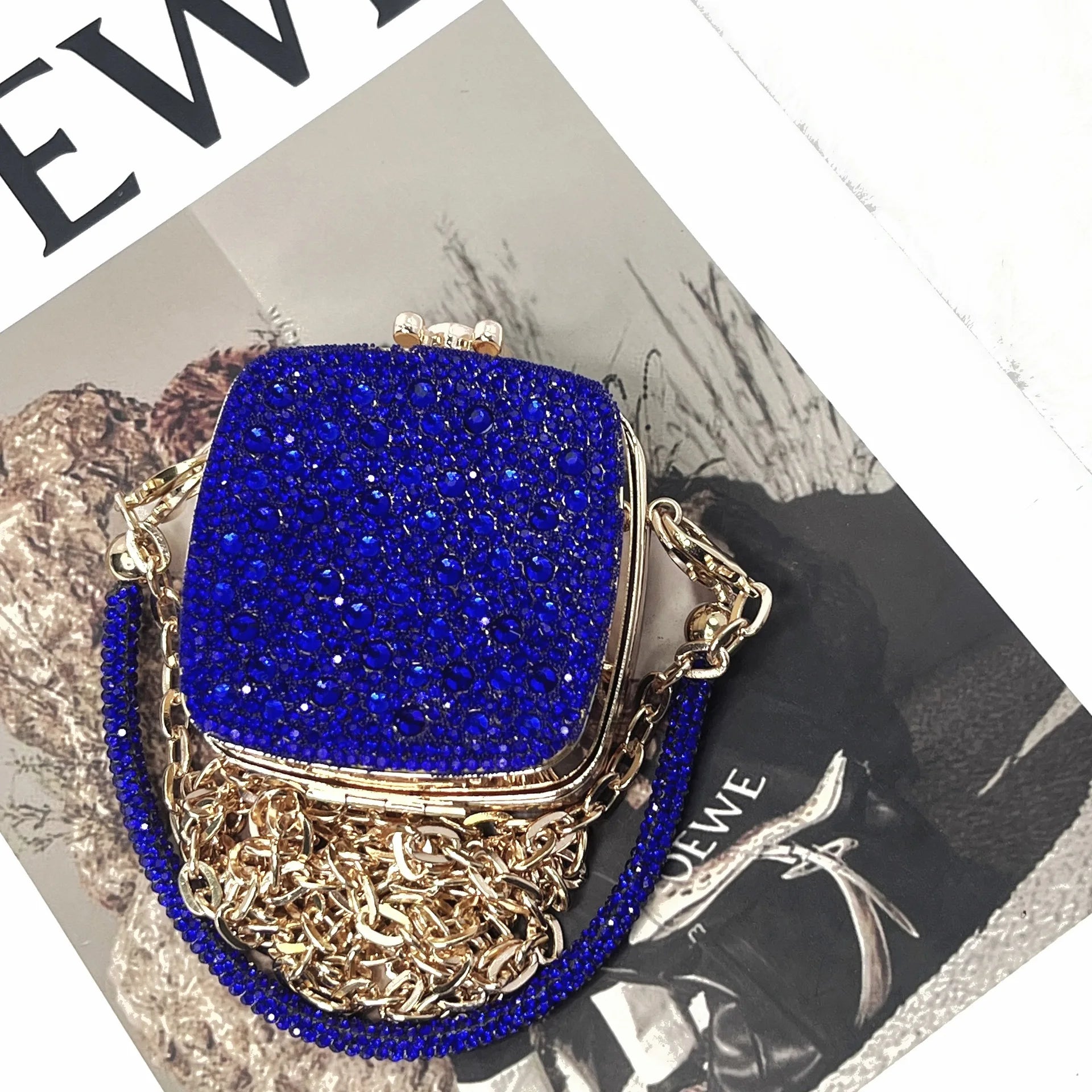 Preferred bag type: 2025 mini lipstick bag, full diamond acrylic mirror small bag, women's fashionable crossbody bag