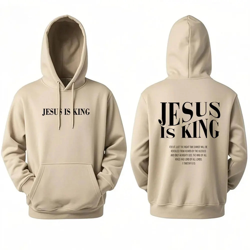 Jesus Is King Sweatshirt Jesus Women Long Seleeve Hoodie Christian Hoody Clothes Christian Streetwear Gospel Jesus Clothes
