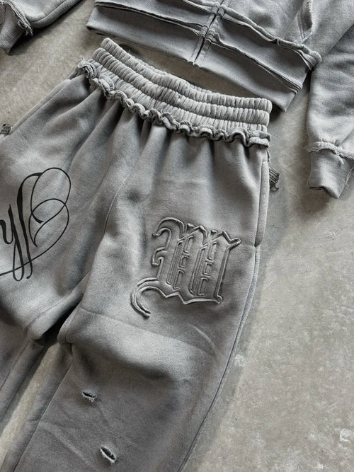 American fashion brand M letter pattern embroidered oversized hoodie men's Y2K streetwear loose Harajuku long sleeved women's