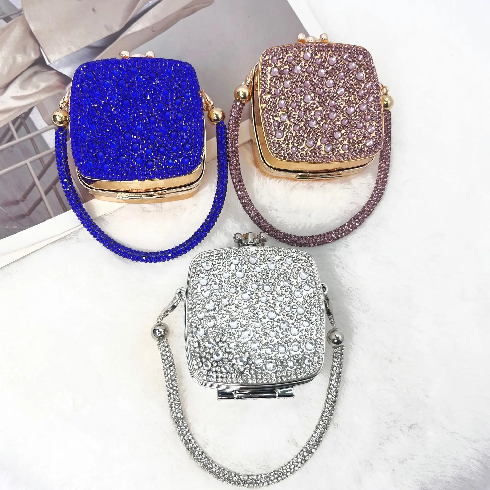 Preferred bag type: 2025 mini lipstick bag, full diamond acrylic mirror small bag, women's fashionable crossbody bag