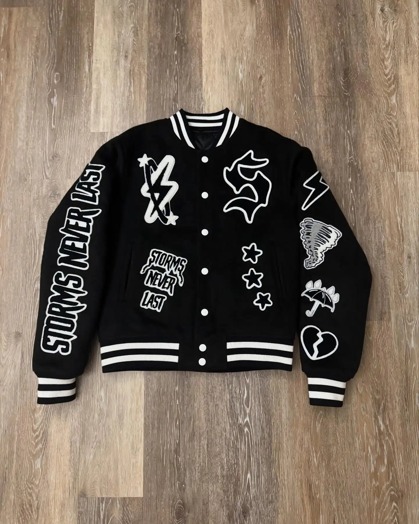 American Vintage Hip-Hop Striped Embroidered Denim Jacket Men's Y2K Harajuku Gothic Couple Skull Loose Casual Jeans Street Wear