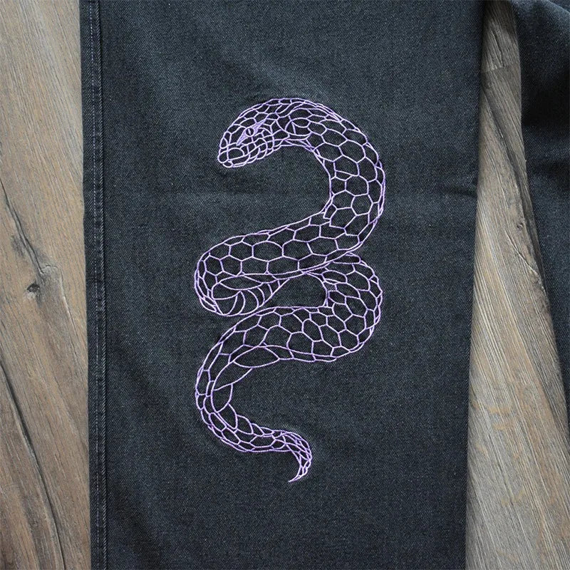 Y2K Baggy jeans Anime patterns Harajuku Denim Pants Hip Hop streetwear vintage low rise jeans Casual aesthetic wide leg jeans