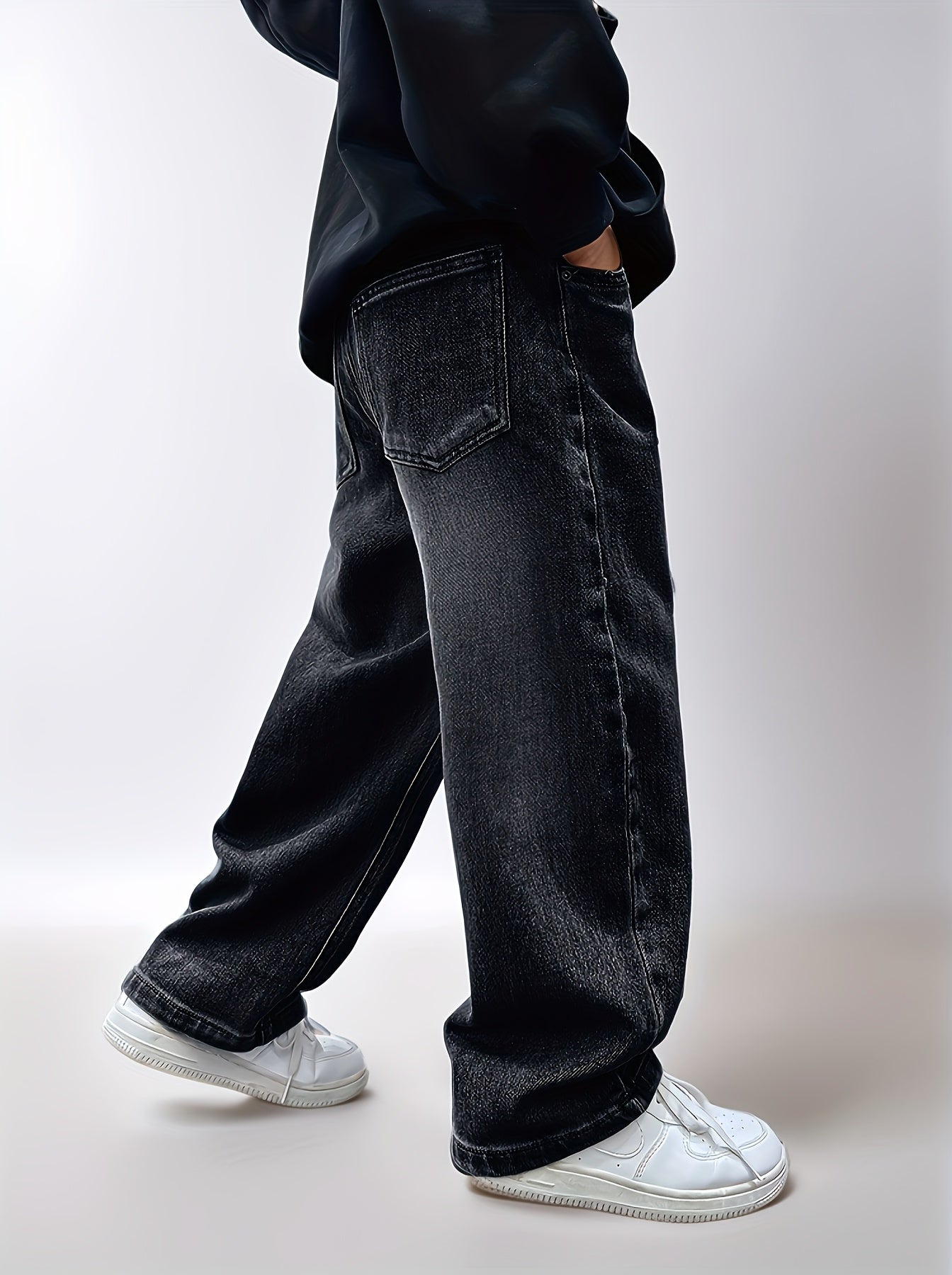 Boys' Casual Stretch Denim Jeans | Loose Fit, Elastic Waist, All-Season Comfort, Pocket Details, Ideal for Weekend Casual and Holidays